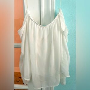 Lulu's off the shoulder ethereal white top size small